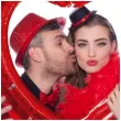 balon foliowy serce otwarte ramka do zdjec czerwony folat 24 hrt