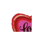 balon foliowy serce przebite strzala love rozowy betallic 36 shp