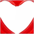 balon foliowy serce ramka dwukolorowa czerwony srebrny partypal 28 hrt