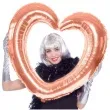 balon foliowy serce rozowe zloto folat 31 hrt