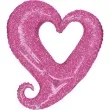 balon foliowy serce splatane rozowy betallic 37 shp