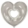 balon foliowy serce srebrne flexmetal 24 hrt