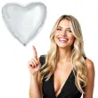 balon foliowy serce srebrny flexmetal 9 hrt