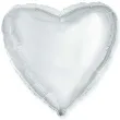 balon foliowy serce srebrny flexmetal 9 hrt