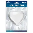 balon foliowy serce srebrny partypal 18 hrt