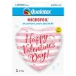 balon foliowy serce w paski happy valentines rozowy qualatex 18 hrt