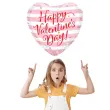 balon foliowy serce w paski happy valentines rozowy qualatex 18 hrt