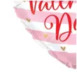 balon foliowy serce w paski happy valentines rozowy qualatex 18 hrt