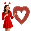 balon foliowy serce z dziura czerwony grabo 50 shp