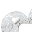 balon foliowy serce z dziurka srebrny qualatex 42 shp