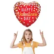 balon foliowy serce z konfetti czerwony qualatex 18 hrt