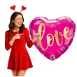 balon foliowy serce z love rozowy qualatex 18 hrt