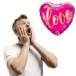 balon foliowy serce z love rozowy qualatex 18 hrt