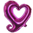 balon foliowy serce z ogonkiem purpurowy oem 16 shp