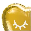 balon foliowy serce z rzesami zloty qualatex 9 hrt