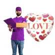 balon foliowy serce z sercami love qualatex 18 hrt