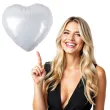 balon foliowy serduszko bialy metalik godan 18 hrt