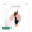 balon foliowy skrzydla nietoperza rozowy holograficzny partydeco 33 shp