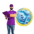 balon foliowy sladami blue dekoracja na urodziny niebiesko zolty amscan 18 rnd