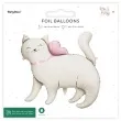 balon foliowy slodki kotek z sercem kremowy partydeco 33 shp