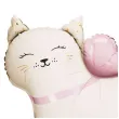 balon foliowy slodki kotek z sercem kremowy partydeco 33 shp