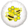 balon foliowy sloneczne pszczolki bialy 18 rnd