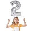 balon foliowy smart cyfra 2 srebrny godan 30 dgt