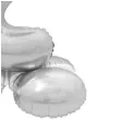 balon foliowy smart cyfra 2 stojaca srebrny godan 28 dgt