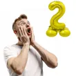 balon foliowy smart cyfra 2 stojaca zloty godan 28 dgt
