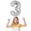 balon foliowy smart cyfra 3 srebrny godan 30 dgt
