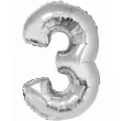 balon foliowy smart cyfra 3 srebrny godan 30 dgt