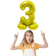 balon foliowy smart cyfra 3 stojaca zloty godan 28 dgt