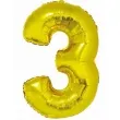 balon foliowy smart cyfra 3 zloty godan 30 dgt