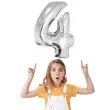 balon foliowy smart cyfra 4 srebrny godan 30 dgt
