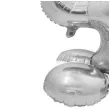 balon foliowy smart cyfra 4 stojaca srebrny godan 28 dgt