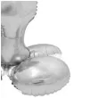 balon foliowy smart cyfra 4 stojaca srebrny godan 28 dgt