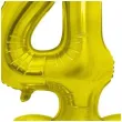 balon foliowy smart cyfra 4 stojaca zloty godan 28 dgt