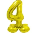 balon foliowy smart cyfra 4 stojaca zloty godan 28 dgt