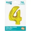 balon foliowy smart cyfra 4 zloty godan 30 dgt
