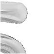 balon foliowy smart cyfra 5 stojaca srebrny godan 28 dgt