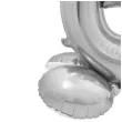 balon foliowy smart cyfra 6 stojaca srebrny godan 28 dgt