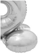 balon foliowy smart cyfra 6 stojaca srebrny godan 28 dgt