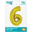 balon foliowy smart cyfra 6 zloty godan 30 dgt
