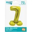 balon foliowy smart cyfra 7 stojaca zloty godan 28 dgt