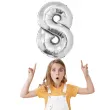 balon foliowy smart cyfra 8 srebrny godan 30 dgt