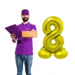 balon foliowy smart cyfra 8 stojaca zloty godan 28 dgt