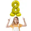 balon foliowy smart cyfra 8 stojaca zloty godan 28 dgt