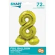 balon foliowy smart cyfra 8 stojaca zloty godan 28 dgt