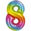 balon foliowy smart cyfra 8 teczowy godan 30 dgt