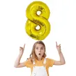 balon foliowy smart cyfra 8 zloty godan 30 dgt